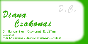 diana csokonai business card